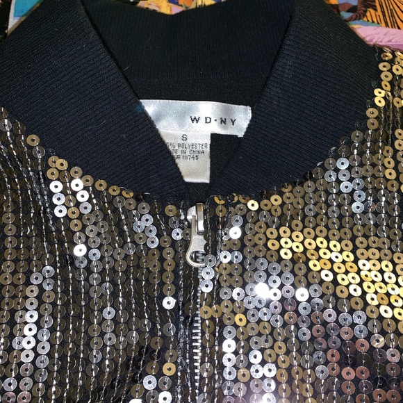 W.D.N.Y sequin bomber jacket - Picture 4 of 5